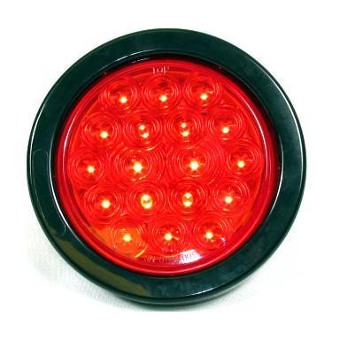 4" Round Red LED Light with 10 LEDs - 24 Volts for Tail/Turn Light - Image 3