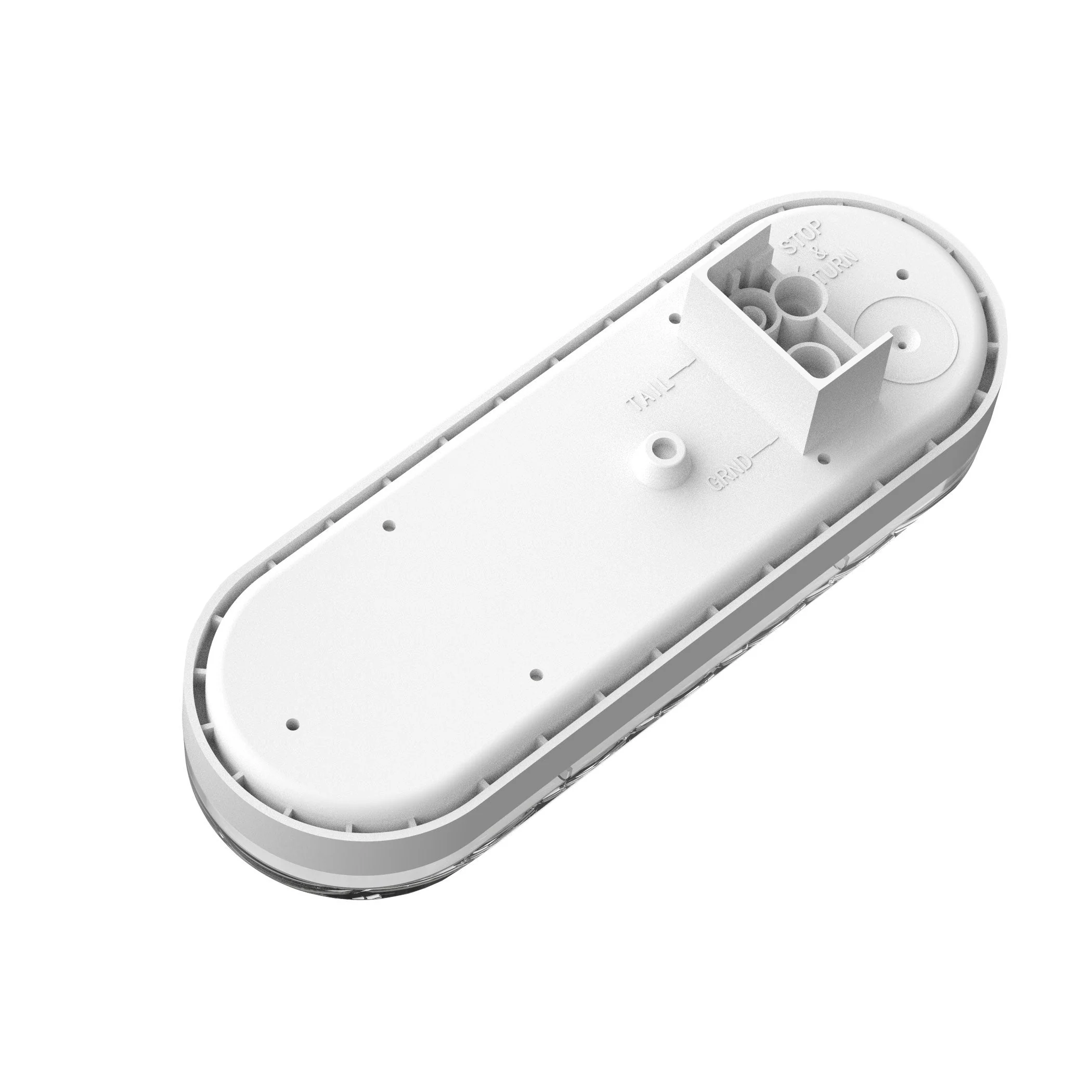 Fortpro 6” Oval Dual Function Multivoltage LED Lights - Red & White LED/Clear Lens | F238710 - Image 3