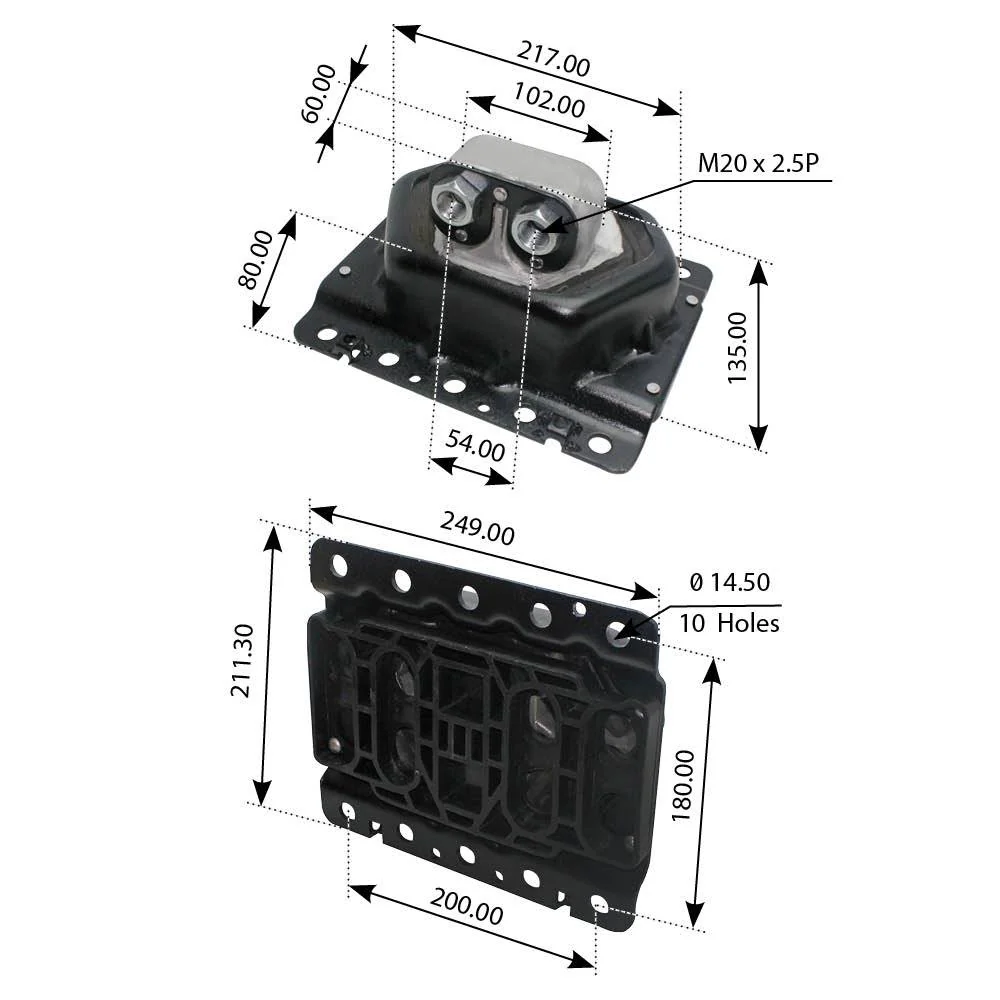 Fortpro Engine Mount - Replaces 20723224, 21228153, 20QL414M, 7420499469 - Image 2
