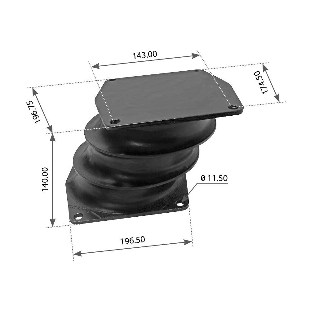 Fortpro Bolster Spring Compatible with Hendrickson HN 402/462/522 Series Suspensions, Replaces 49377000, 60879000 | F184283 - Image 2