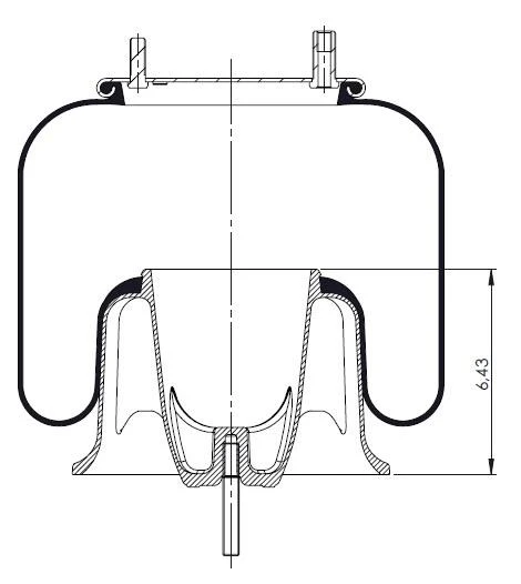 Fortpro Air Spring Replaces 9780, 1R12-303 for Freightliner Trucks | F245584 - Image 5