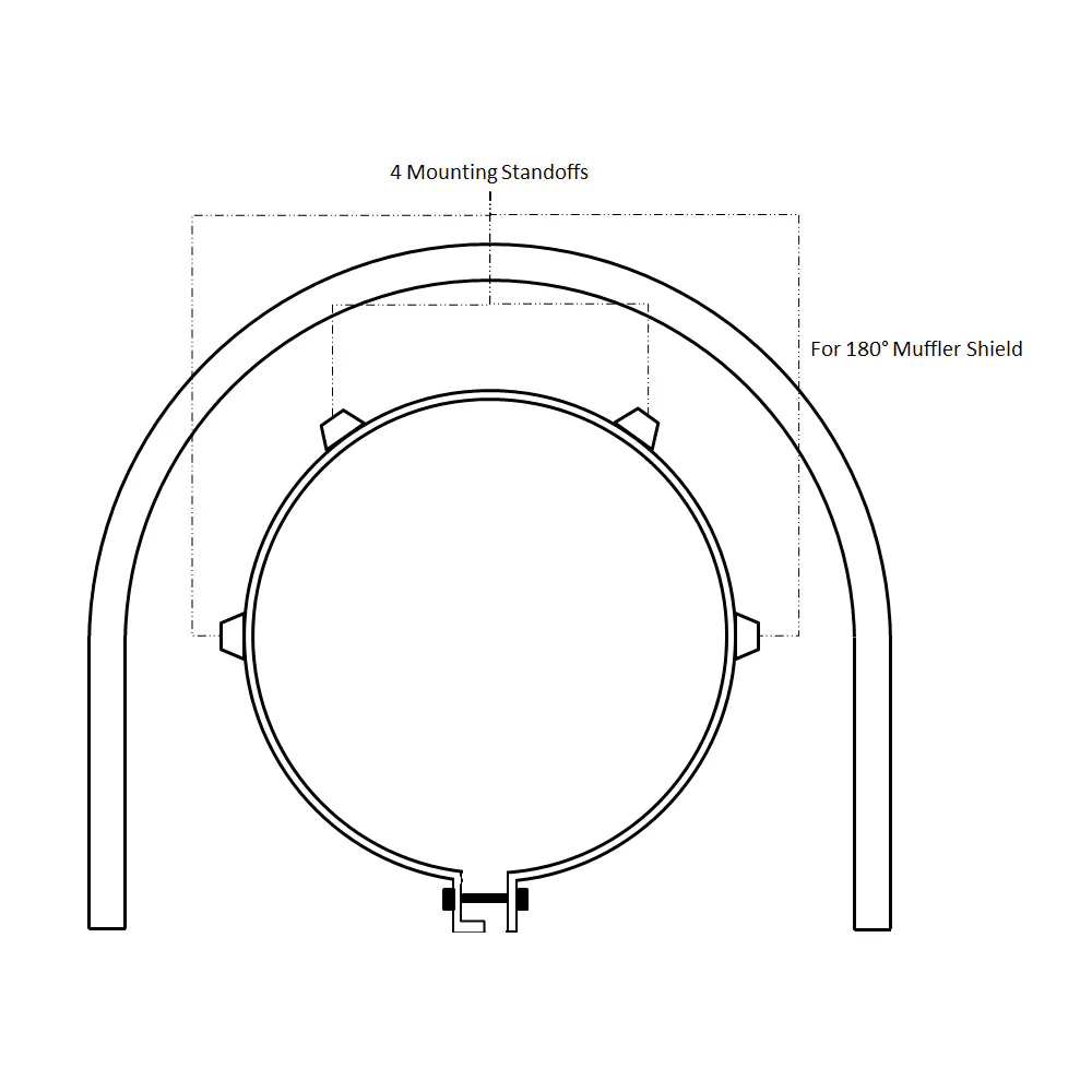 Fortpro 9" Muffler Clamp for 180° Shield Mount | F247810EC - Image 2