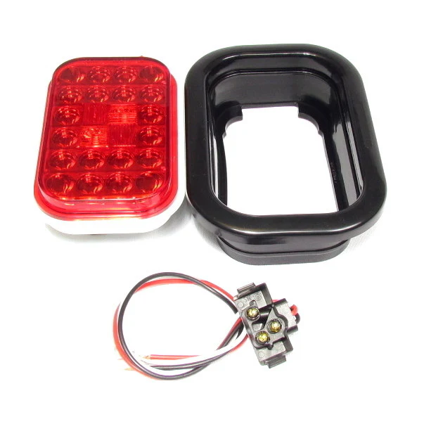 Fortpro 5 5/16" x 3 7/16" Rectangular Tail/Stop/Turn Led Light with 24 LEDs - Image 2