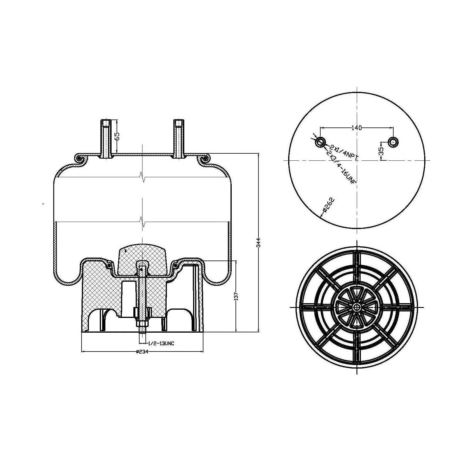 Fortpro Air Spring Replaces 8713, 1R13-176 | F245591 - Image 2